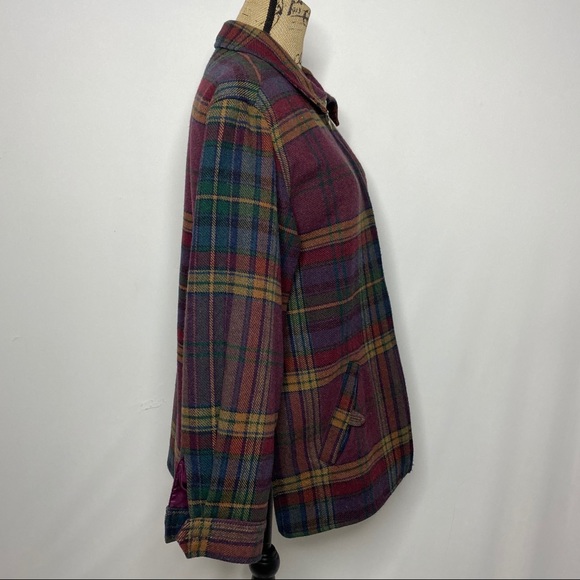 Talbots VTG Plaid Wool Coat - Picture 4 of 8